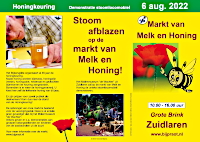 Promotiemateriaal van de Markt van Melk en Honing - buitenzijde van de flyer   (klik voor vergroting)