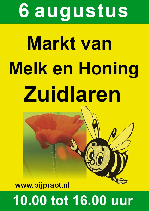 Promotiemateriaal van de Markt van Melk en Honing - de poster op A4-formaat