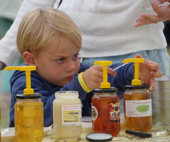 Honing keuren en proeven tijdens de Honingkeuringkeuring 2019   (klik voor vergroting)